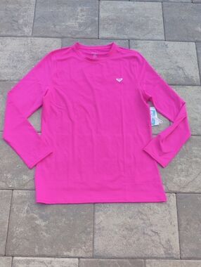 Roxy Women  Hot Pink Long-Sleeve Tee Rash Guard